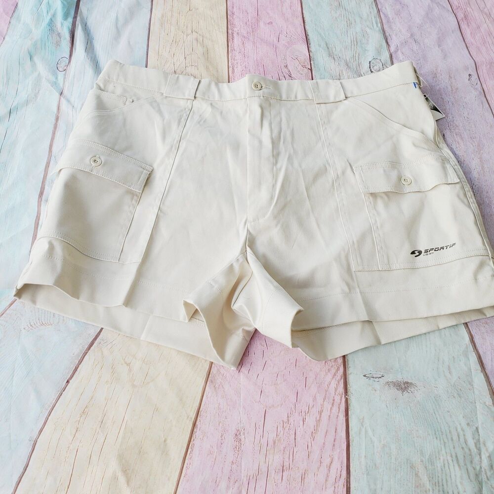Vintage 90’s SPORTIF USA Men’s Classic White Tennis Shorts Waist 40